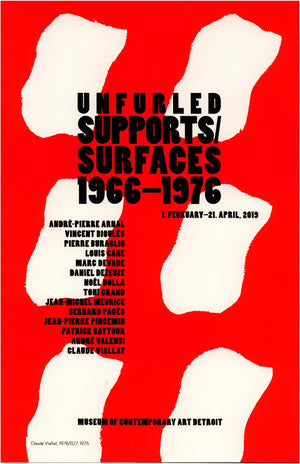 Unfurled: Support Surface Exhibition Poster