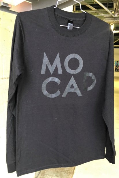 MOCAD Black Long Sleeved Shirt with Black Logo